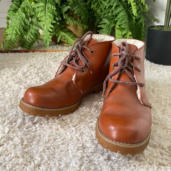 Worthmore leather ankle boots fleece lined - Picture 2 of 5